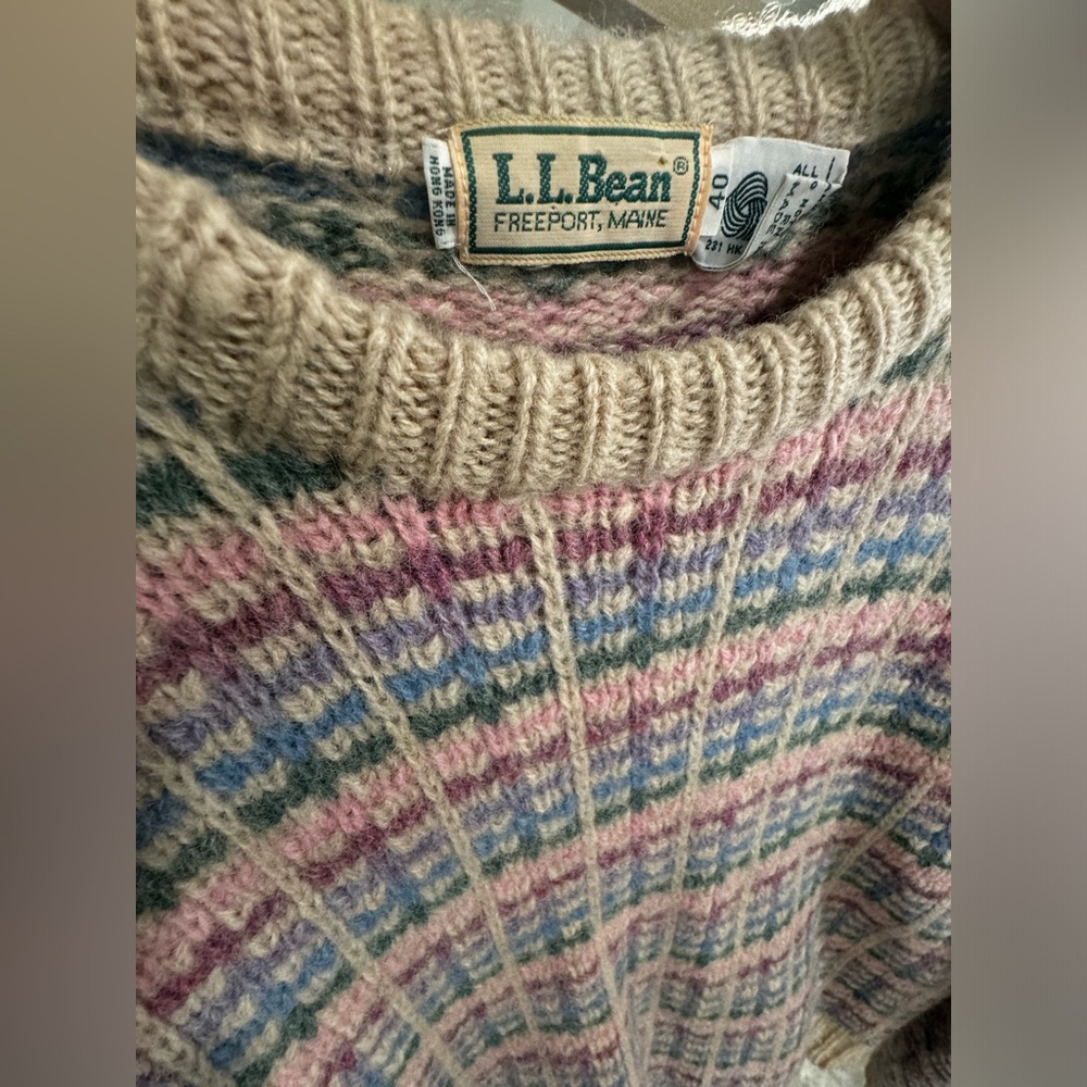 RARE Vintage 80s L.L. Bean Sweater 100% Wool